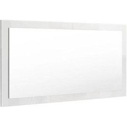 Miroir Lima, miroir mural avec cadre de style moderne - mat, haute brillance - Blanc haute