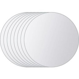 Carreau de miroir 8 pcs Rond Verre Vidaxl n/a