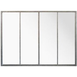 Drawer - Miroir atelier verrière 90x120 - Frank - Couleur - Argent