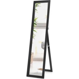 Grand Miroir sur Pied Chambre 147X29CM avec Cadre en mdf et Verre Antidéflagrant, Grand Miroir