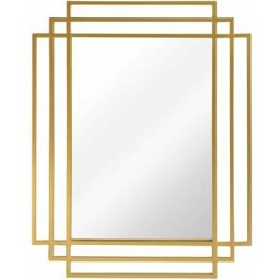 Decoclico - Miroir Art Déco rectangulaire en métal doré 101 x 76 cm - Ginger - intérieur/ext - D´oro