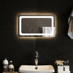 Maisonchic - Miroir de salle de bain à led | Miroir de douche 50x30 cm 35074