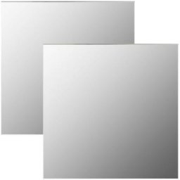 Lot de 2 Miroirs muraux Style baroque - Miroir décor 40x40 cm Carré Verre BV370670 Bonnevie