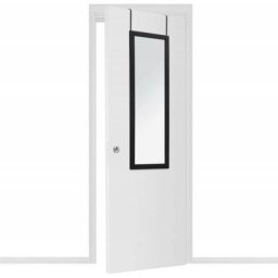 Miroir de Porte avec crochets de suspension - Noir - l 36 x h 110 cm - Livraison gratuite - Noir