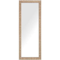 Miroir Mural de Forme Rectangulaire 130 x 50 cmavec Cadre en Matière Synthétique Laiton au Style