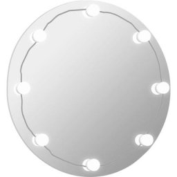 Miroir mural sans cadre avec lampes led Rond Verre Vidaxl n/a