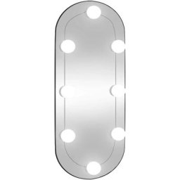 Vidaxl - Miroir mural avec lumières led 25x60 cm verre ovale n/a