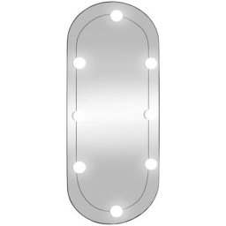 Vidaxl - Miroir mural avec lumières led 35x80 cm verre ovale n/a