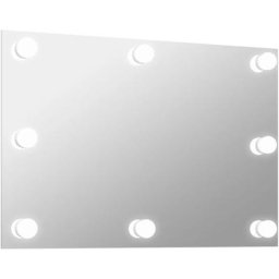 Miroir mural sans cadre avec lampes led Rectangulaire Verre Vidaxl n/a
