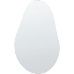 Miroir Mural de Forme Irrégulière Suspendu 40 x 65 cm en Verre Décoratif Aubagne - Argenté