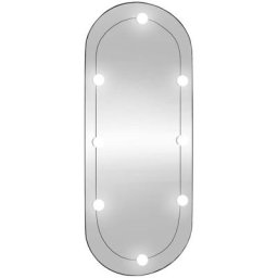 Vidaxl - Miroir mural avec lumières led 40x90 cm verre ovale n/a