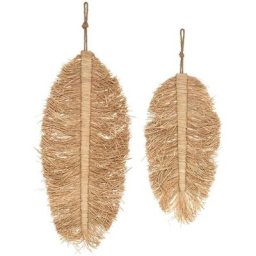 Set de 2 déco murale Oasis - raphia Atmosphera créateur d'intérieur - Beige