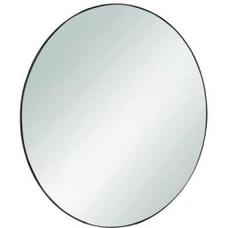 Miroir rond design cadre métal esra - Noir