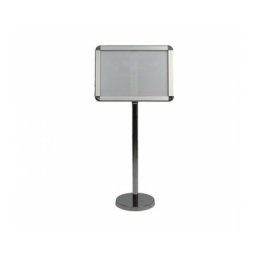 Interface Plv - Porte menu extérieur en aluminium gris pour affiche A3 - Gris
