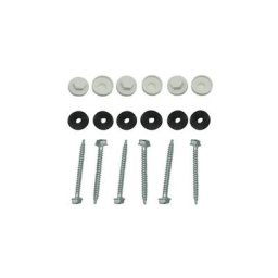 Kit pour profil vissable plaque polycarbonate (50 pcs) - Coloris - Blanc, Epaisseur - 16 mm - Blanc