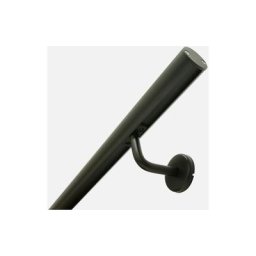 Kordo - opalu - Kit main courante murale en aluminium + supports de fixation - Coloris noir