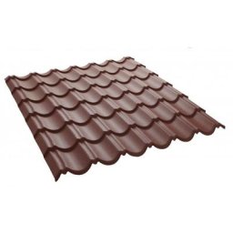 Panneau tuile facile 1030 X 950 MM en acier galvanisé laqué mat - Coloris - Brun rouge mat, Largeur