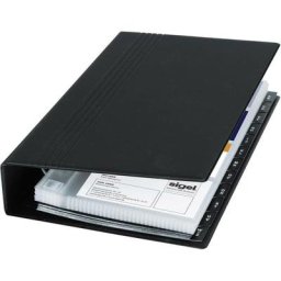 VZ300 VZ300 Classeur à anneaux pour cartes de visite 200 cartes (l x h x p) 147 x 265 x 44 mm noir