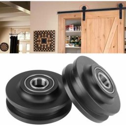 2Pcs Roulette Coulissante Roue de porte Grange Placard Armoire Quincaillerie Cabinet Fenêtre Poulie