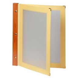 Securit - Protège-menu beige wood + 2 inserts format A4 pour hôtel restaurant Beige