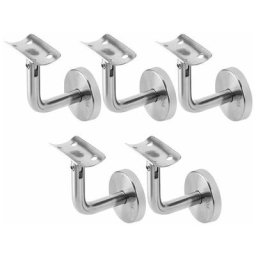 Supports de Main Courante 5 Pièces Acier Inoxydable supports de rampe Main Courante Supports Muraux