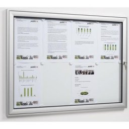 Walter Solbach-wsm - Vitrine de porte battante 8 x din A4 l930xH680mm cadre rectangulaire pour