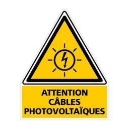 Signaletique.biz France - Etiquette adhésive cables photovoltaiques (C1165). Signalisation