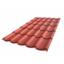 Plaque acier galvanisé laqué mat aspect tuile l 1,95 m / l 1,04 m - Coloris - Brun rouge mat,