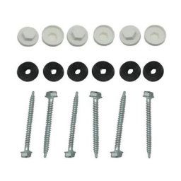 Kit pour profil vissable plaque polycarbonate (50 pcs) - Coloris - Blanc, Epaisseur - 32 mm - Blanc