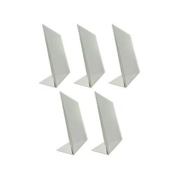 Interface Plv - Porte affiche en pet incliné format A4 - Lot de 5 - transparent