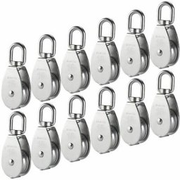 Ayyqh - M15 Poulie Simple en Acier Inoxydable 304, 15MM Seul Poulies Bloc Rouleau, Grue Pivot