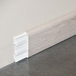 Plinthe Passe-Câble pvc 80 mm - Chêne Cendré - 2.60 m - Décor