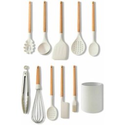 Tumalagia - Ensemble de cuisine en silicone au lait en silicone Spatule de cuisine en silicone sans