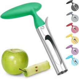 Videur de fruits en acier inoxydable Évideur de pommes Évideur de pulpe (vert) BDD