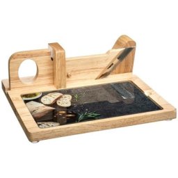 Trancheuse à saucisson et à fromage avec plateau en verre - Livraison gratuite - Beige