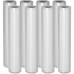 Sacs Sous Vide Alimentaire Emballage Set 8 Rouleaux 48 m 600 x 30 Cm Accessoires - Gris, Noir,