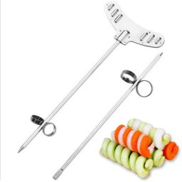 Harry - 2Pcs Couteau à Spirale pour Légumes, Spiralizer Manuel pour Fruits, Outil de Sculpture en