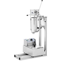 Machine à Churros Professionnelle Complète Acier Inoxydable 5 Douilles 5 Litres - Blanc
