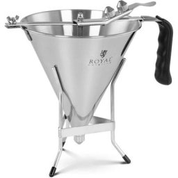Royal Catering - Entonnoir à Piston En Acier Inoxydable Sauce Crème Pâtisserie Ergonomique 1,8l