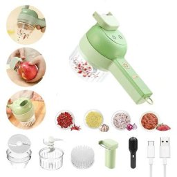 Ensemble de coupe-légumes électrique portatif 4 en 1