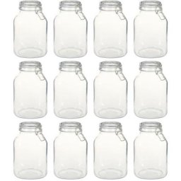 Vidaxl - Pots en verre avec serrure 12 pcs 3 l n/a