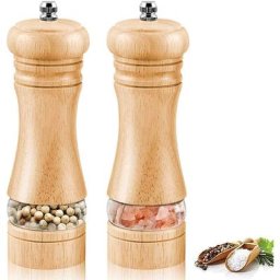 Moulin a Poivre et Sel, Lot de 2 Moulin Sel Poivre Bois, Manuel Moulin à Sel et Poivre, Réglables