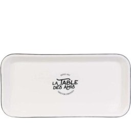 Ac-déco - Plat de service - l 34 cm x l 16,5 cm - Blanc - Livraison gratuite - Blanc