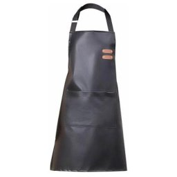 Tablier imperméable en pu avec une grande poche réglable Tablier résistant à l'huile pour la