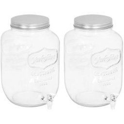 Distributeurs de boissons 2 pcs 8050 ml Verre Vidaxl n/a