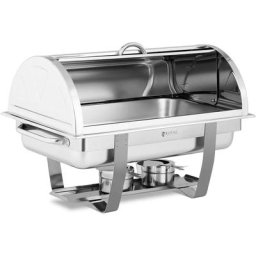 Royal Catering - Chafing Dish Professionnel Bain-Marie Chauffe-Plat 2 Bruleurs gn 1/1 8,5L Étroit