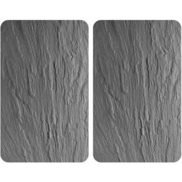 Wenko - 2 Couvre-plaques universel - 52 x 30 x 4,5 - Noir