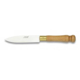 MAM - Couteau de cuisine Table, Avec Mango Bois, Ferrule en laiton, 10 Cm lame en acier inoxydable,