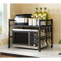 Hofuton Étagère Four à Micro-Ondes Extensible Etagère de Boulangerie Robuste en Acier au Carbone