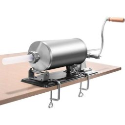 Relax4life - Poussoir à Saucisse Manuel Horizontal 3,6L/4,8L Cylindre en inox 4 Entonnoirs Équipés
